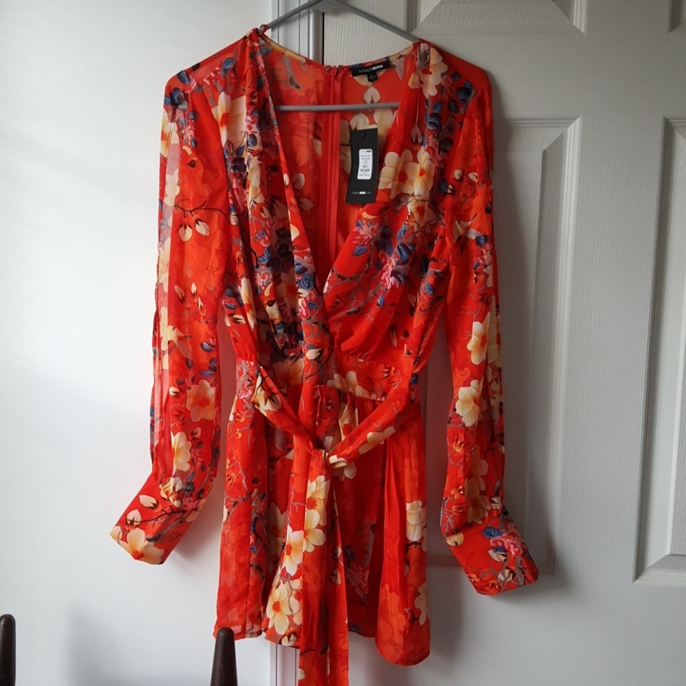 Floral Long Sleeve Romper